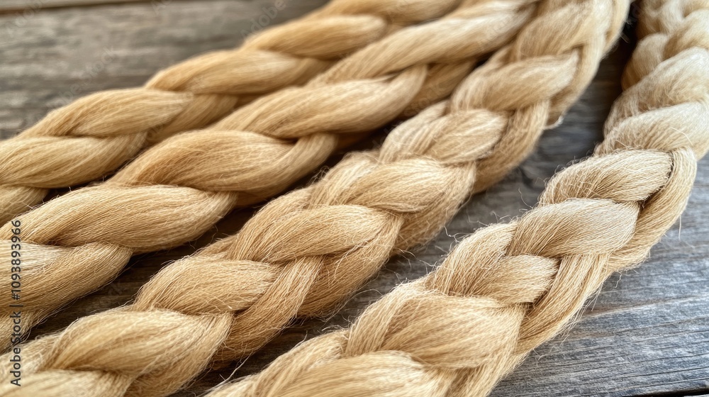 Close-up of Braided Natural Fibers Close-up of Braided Natural Fibers