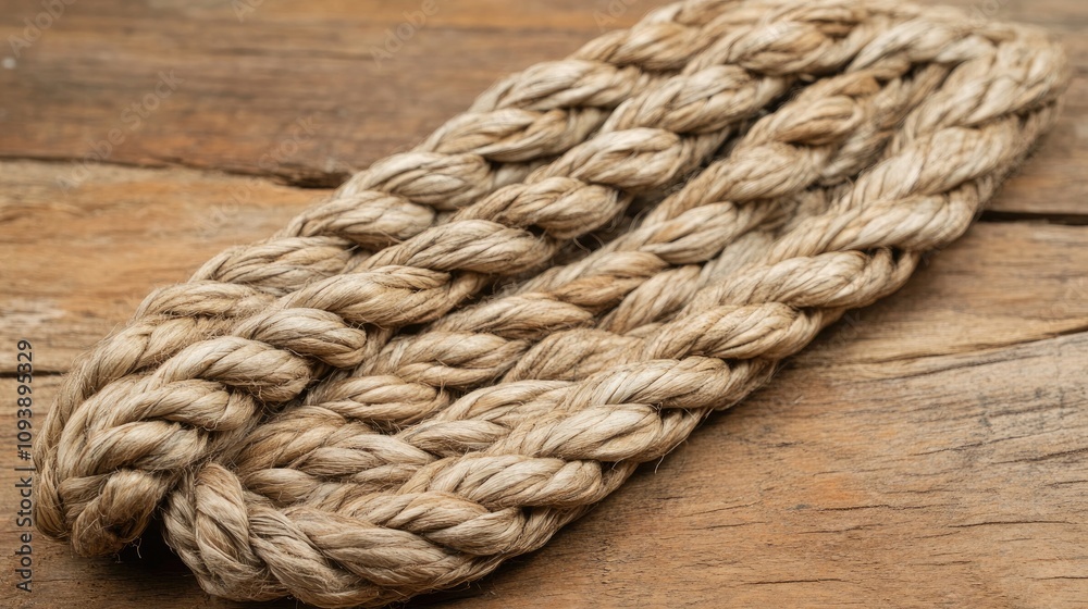 Close-Up of Braided Natural Fiber Arrangement Close-Up of Braided Natural Fiber Arrangement