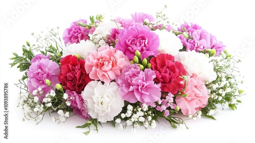 Colorful Arrangement of Fresh Carnations