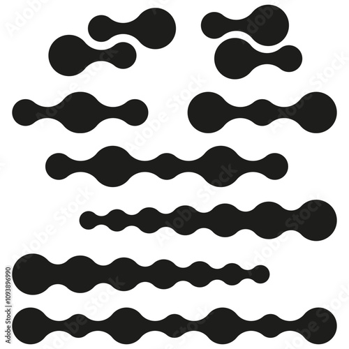 Bubble shapes. Liquid blobs. Abstract forms. Organic structure.