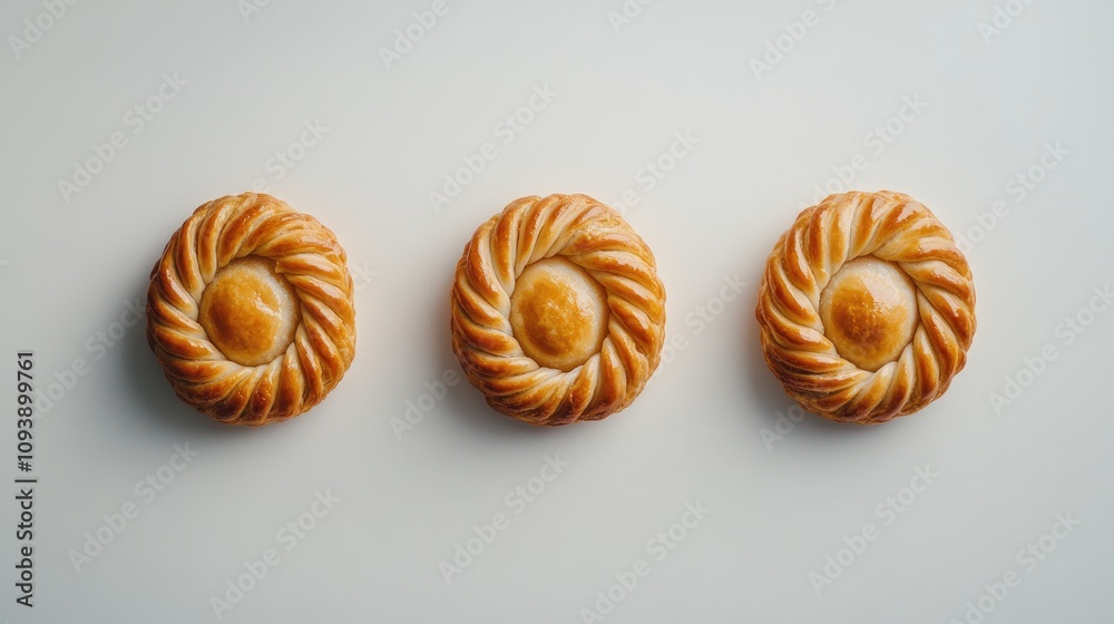 Golden Brown Empanadas with Braided Edges Golden Brown Empanadas with Braided Edges