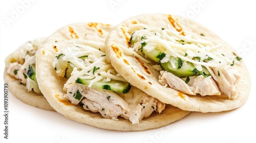 Savory Arepas with Chicken and Cheese Filling