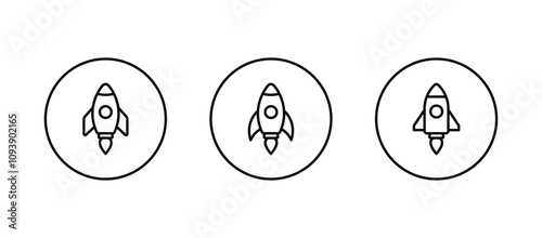 Rocket icon. Rocket launched icon vector.