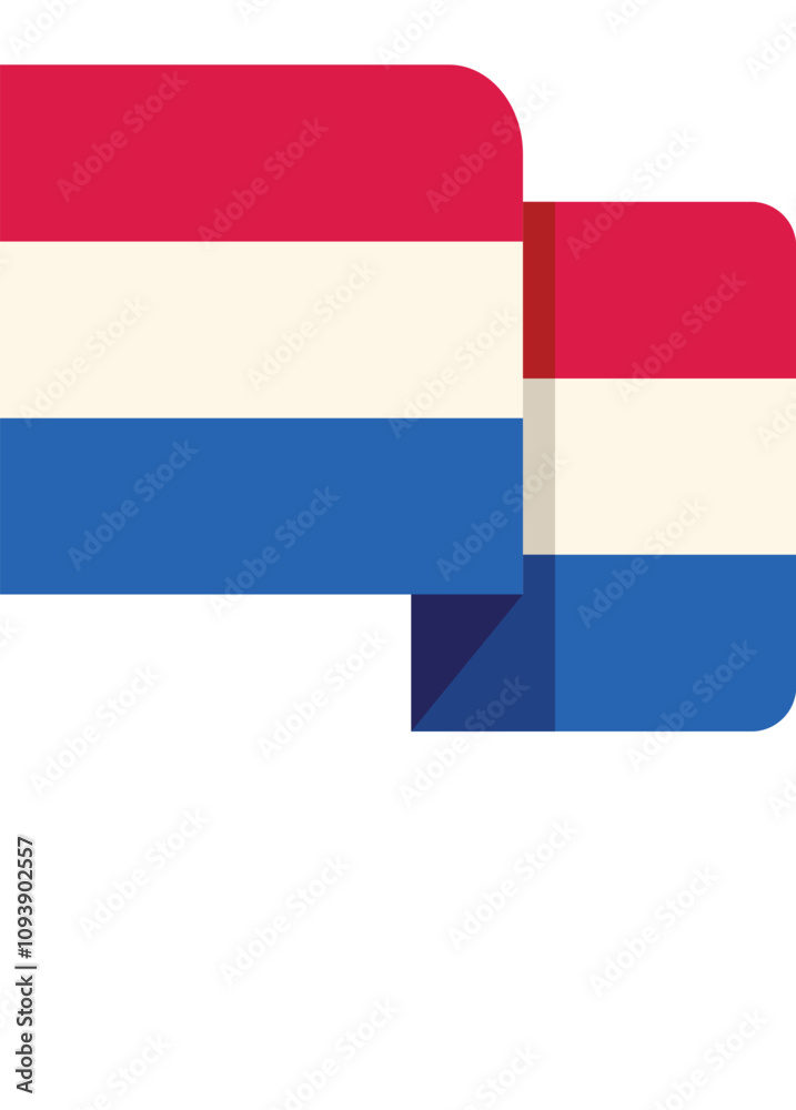 Illustration of the dutch flag waving in the wind Illustration of the dutch flag waving in the wind