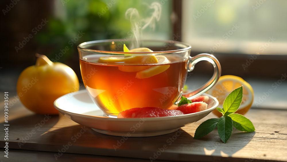 Rustic Tea with Fruits and Herbs Rustic Tea with Fruits and Herbs