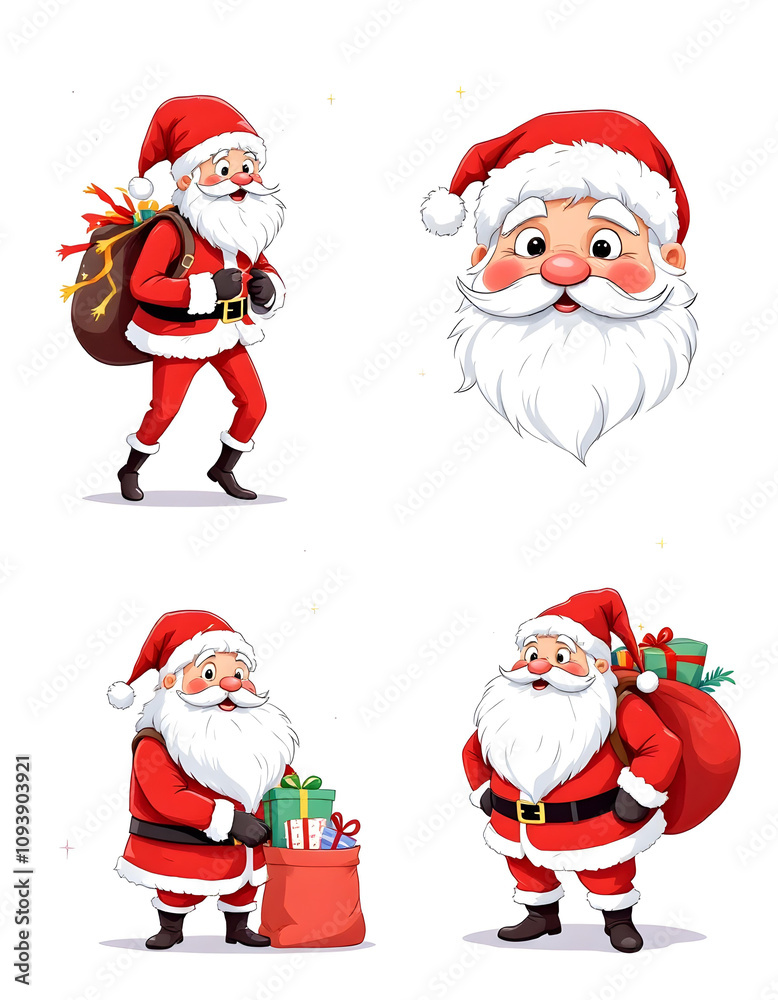 Santa Claus doodles for Christmas Santa Claus doodles for Christmas