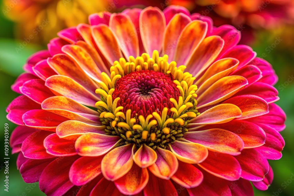 Vibrant Zinnia Macro Photography Vibrant Zinnia Macro Photography