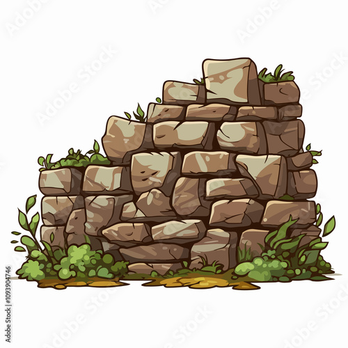 High Stonewall Illustration Vector Art photo