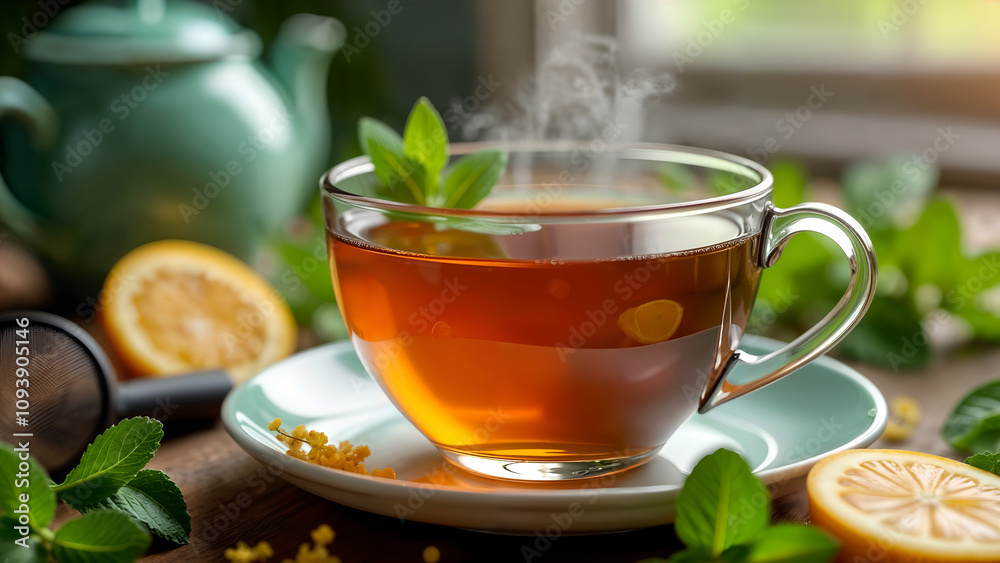 Herbal Citrus Tea Setup Herbal Citrus Tea Setup