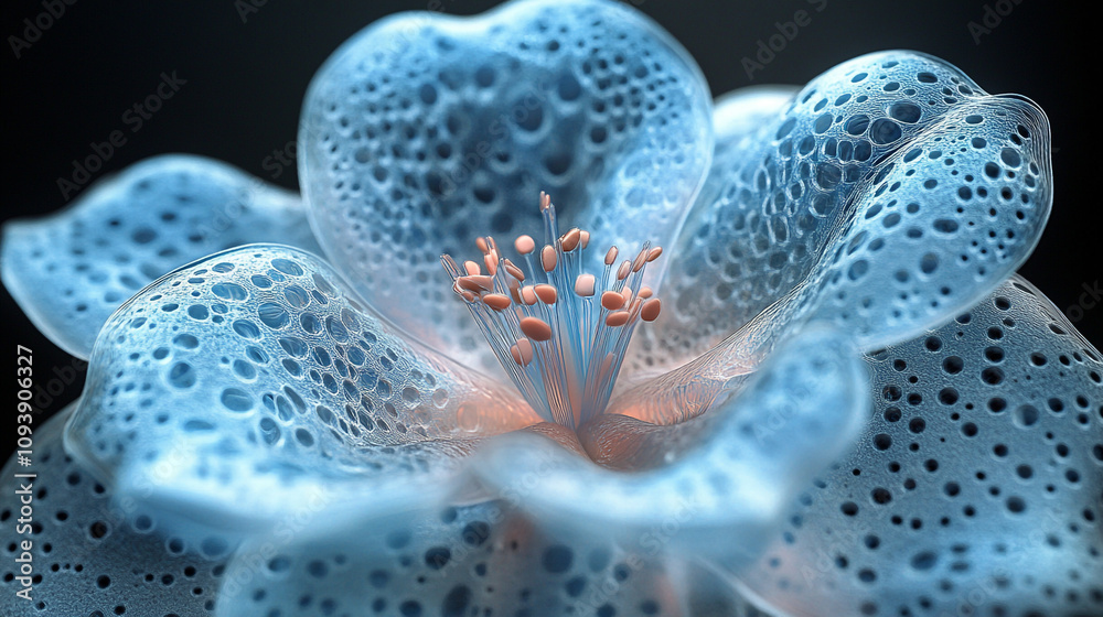 Obraz premium shimmering, crystal-like flower, capturing the light and reflecting it in a thousand tiny sparkles