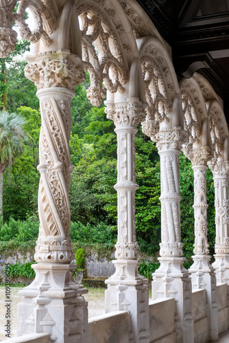 Luso, Portugal. Exterior details of the Bussaco Palace. photo