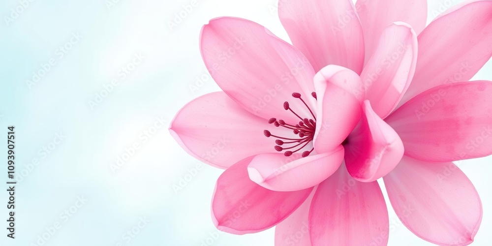 Soft pink watercolor bloom on a subtle blue-green background, watercolor art, calming scene, gentle pastel colors Soft pink watercolor bloom on a subtle blue-green background, watercolor art, calming scene, gentle pastel colors