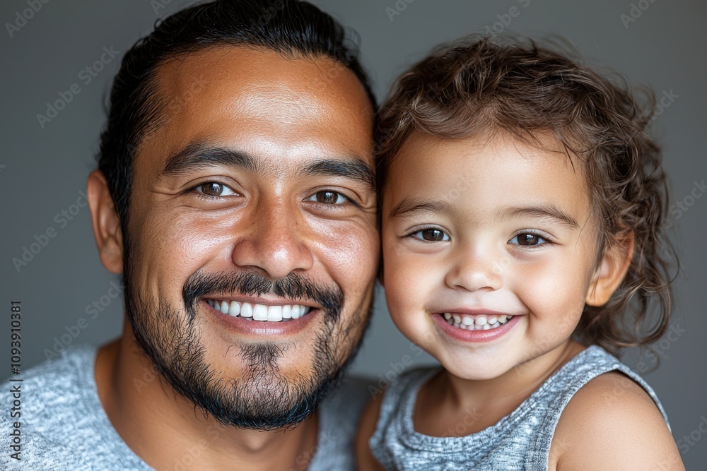 Happy Father and Daughter Portrait Close Up Smiling Faces Family Love Happy Father and Daughter Portrait Close Up Smiling Faces Family Love