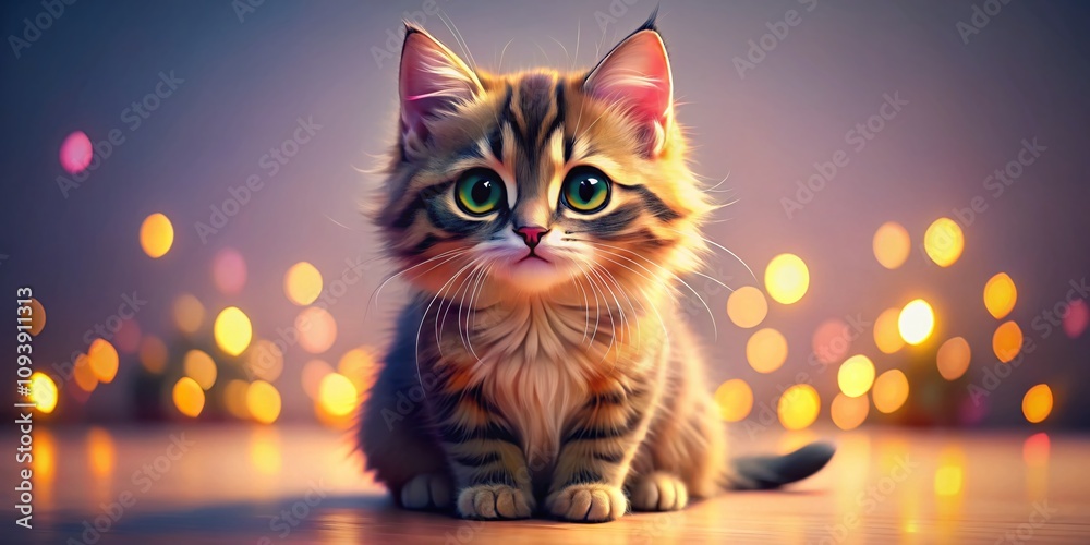 Kawaii Cat in Low Light Photography on White Background, Capturing Adorable Features and Soft Shadows for a Playful and Charming Atmosphere in Pet Photography Kawaii Cat in Low Light Photography on White Background, Capturing Adorable Features and Soft Shadows for a Playful and Charming Atmosphere in Pet Photography