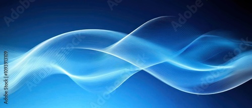 Abstract blue wave design with smooth curves and gradients.