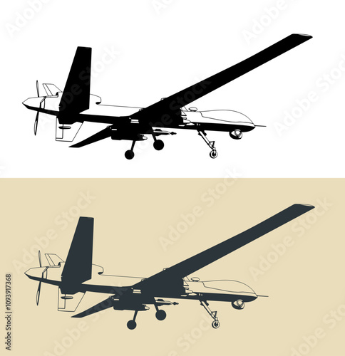 Military remotely piloted aircraft illustrations