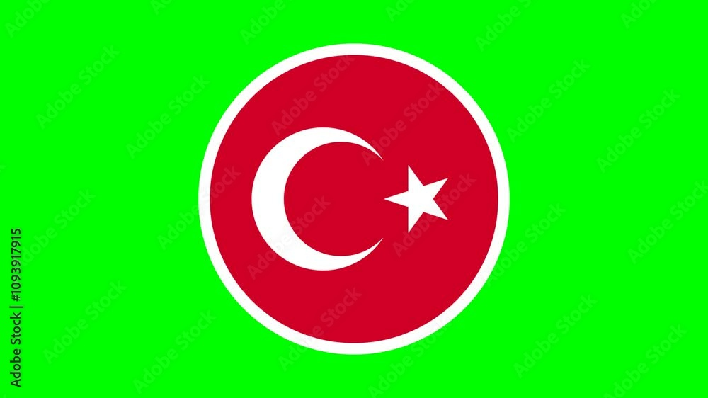 Türkiye Round Flag animation on Green Screen Background
Türkiye Round Flag animation on Green Screen Background