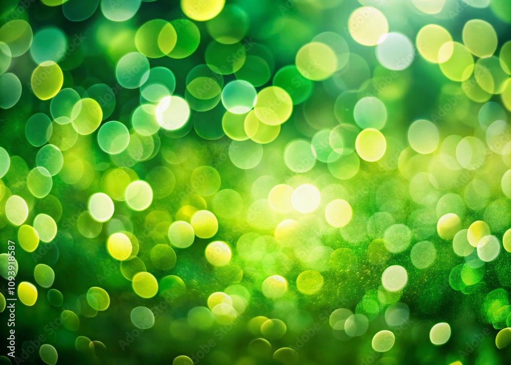 Lush Green Bokeh Background with Soft Focus and Natural Light for Creative Projects and Photography Use