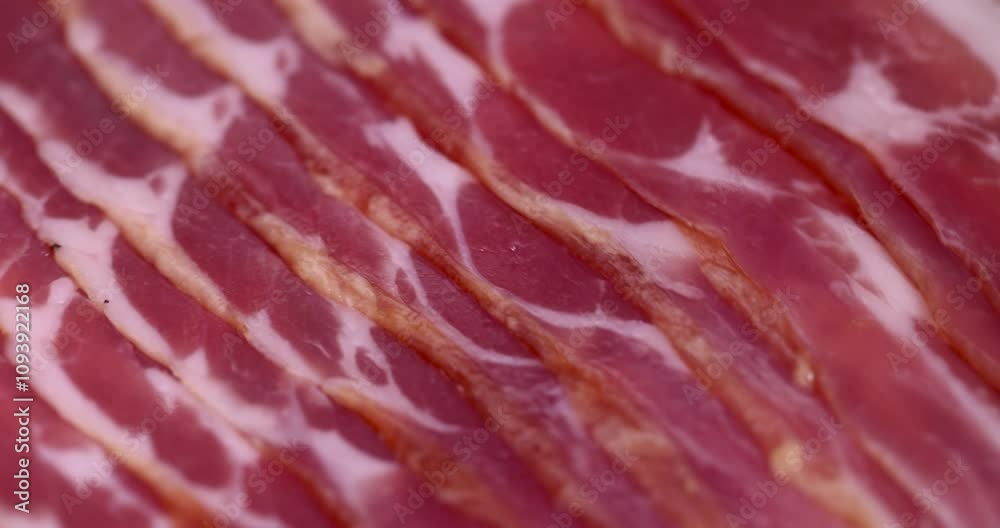 fresh thinly sliced pork bacon with meat and bacon, thinly sliced bacon for cooking fresh thinly sliced pork bacon with meat and bacon, thinly sliced bacon for cooking