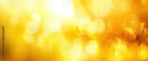 Abstract Yellow Gradient Warm Light Background with Blurred Circular Shapes for Summer Vibe