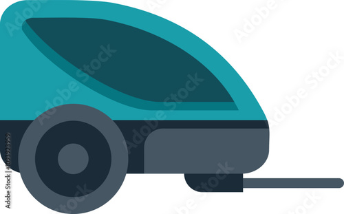 Bike trailer is being used to carry camping gear for a bicycle touring vacation