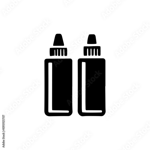 Simple Vector Icon of a hair vitamins – Logo Design Illustration