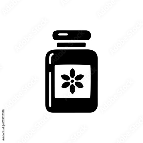 Simple Vector Icon of a hair vitamins – Logo Design Illustration