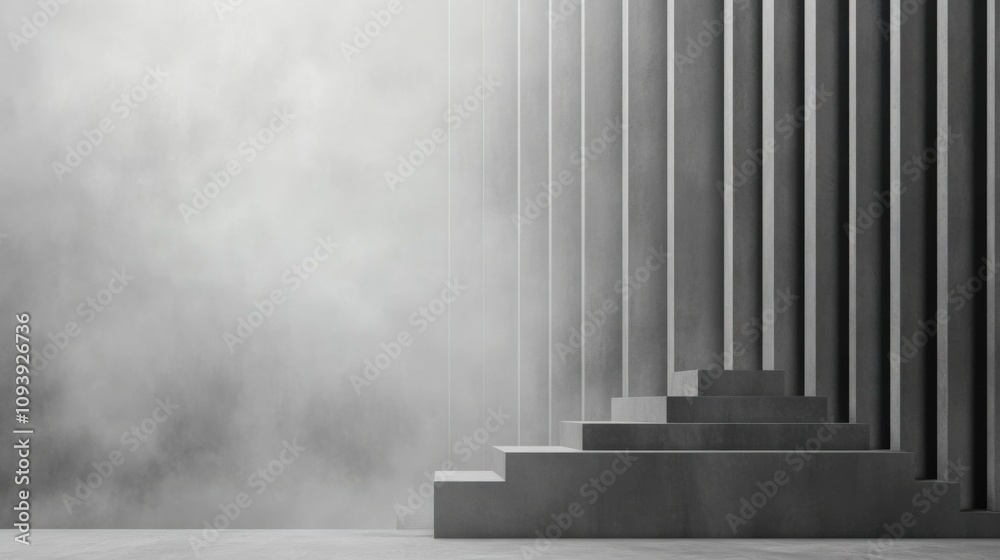 modern architectural design with concrete steps and textured wall modern architectural design with concrete steps and textured wall