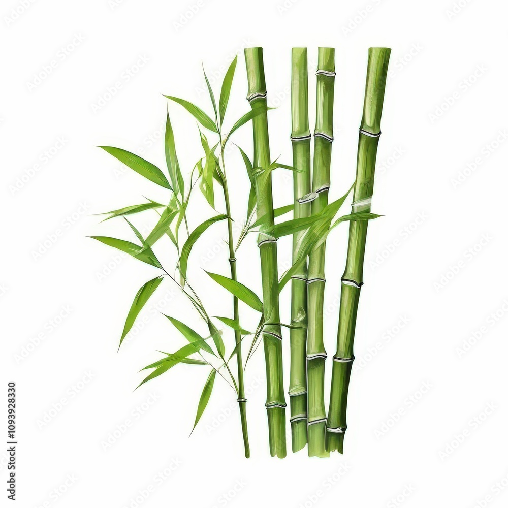 Vibrant Green Bamboo Stalks, the AI Image Generator,