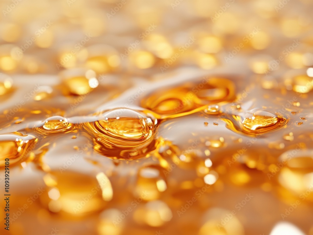 close-up of water droplets on a golden surface close-up of water droplets on a golden surface