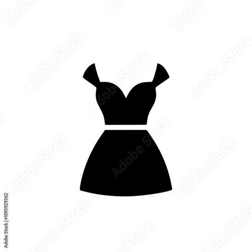 Simple Vector Icon of a woman dress – Logo Design Illustration