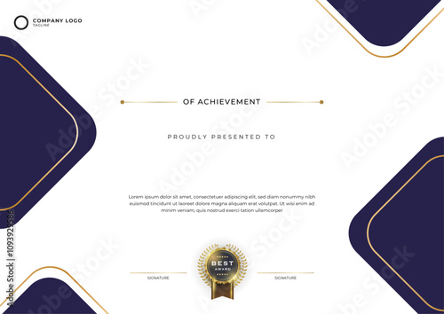 Elegant certificate template