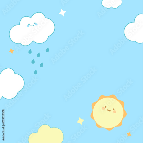 Flat design baby shower zoom background