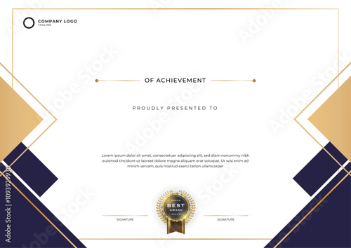 Elegant certificate template