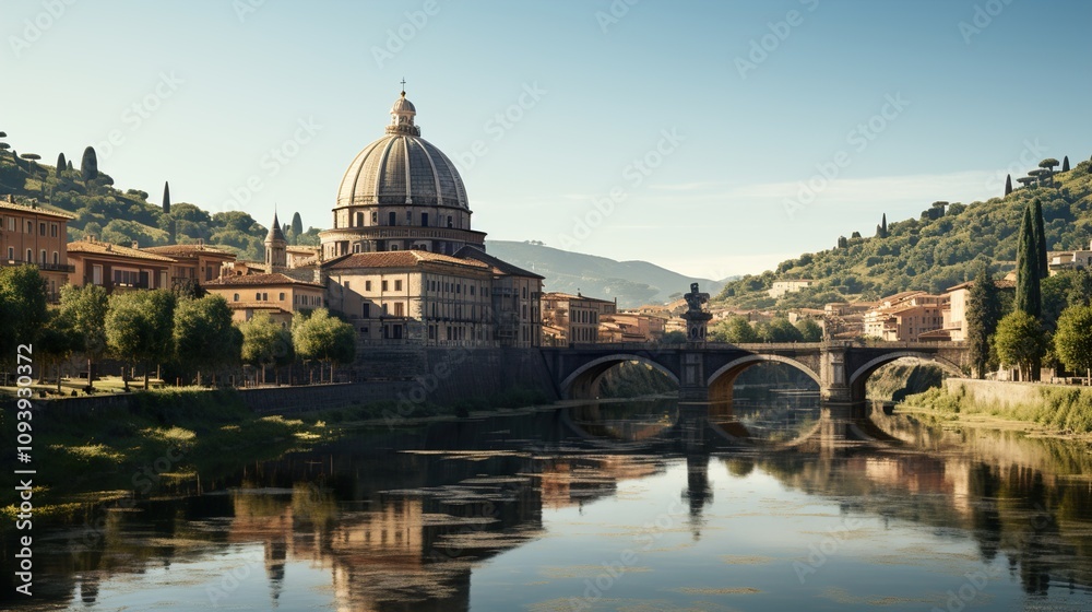 Fototapeta premium Illustration of beautiful view 