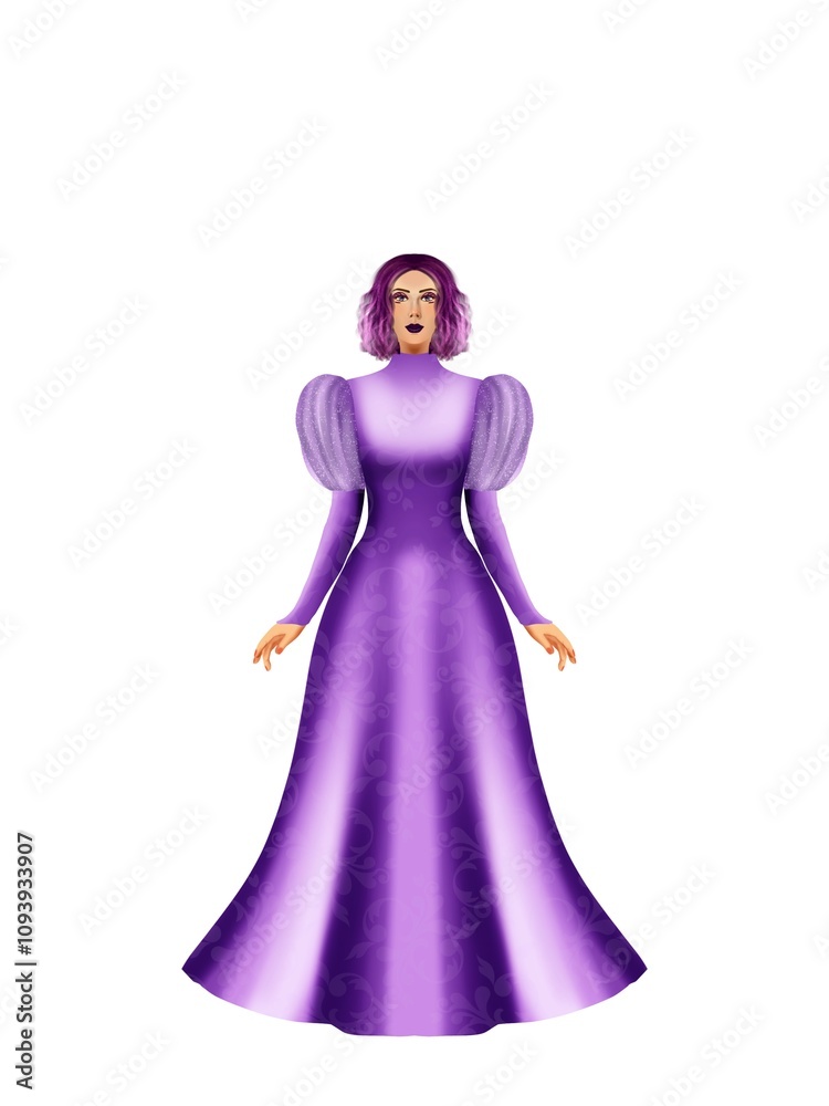 fashion illustration of a woman wearing a charming classic luxury dress for fashion design illustration needs fashion illustration of a woman wearing a charming classic luxury dress for fashion design illustration needs