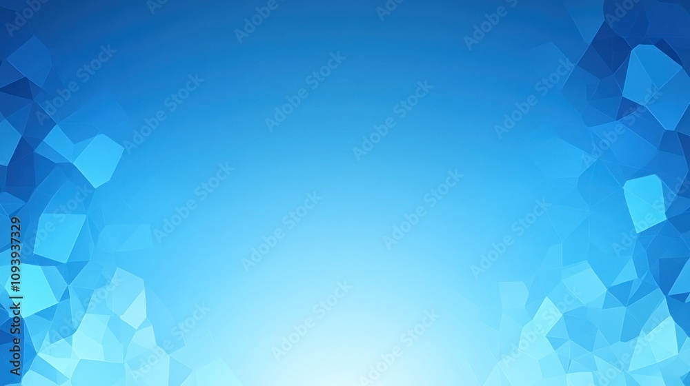 Abstract blue geometric background with light center. Abstract blue geometric background with light center.