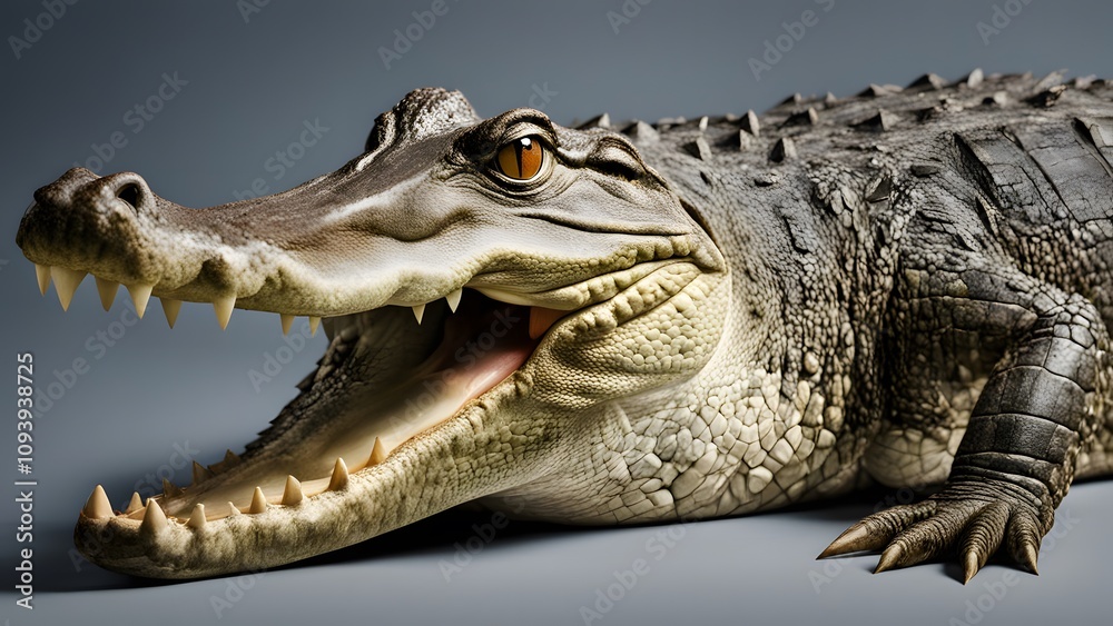 Obraz premium A crocodile in isolated background