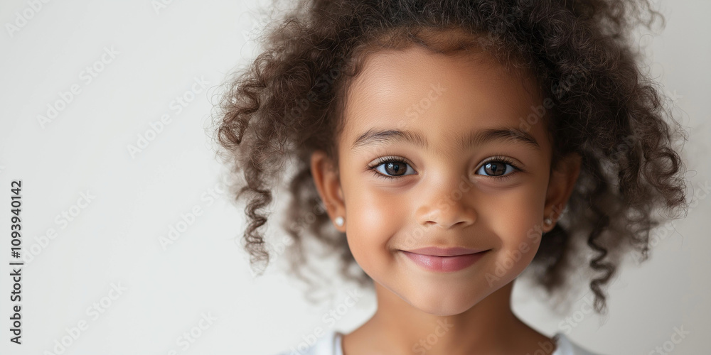 portrait of a happy excited Africa little girl with look portrait of a happy excited Africa little girl with look