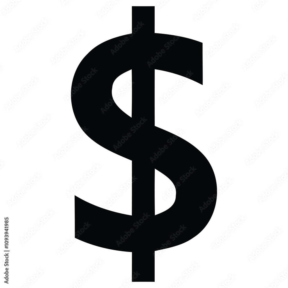 Dollar Money icon black color. Dollar Money icon black color.