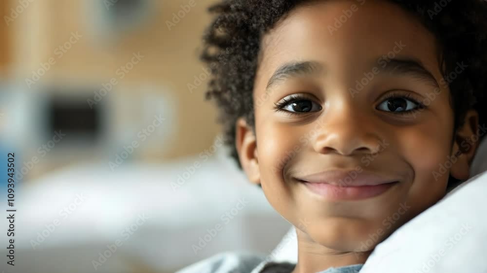 kid patient recovering in hospital from surgery 4K Video kid patient recovering in hospital from surgery 4K Video