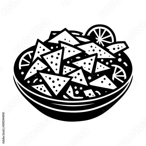 Simple Vector Icon of a Chilaquiles  – Logo Design Illustration