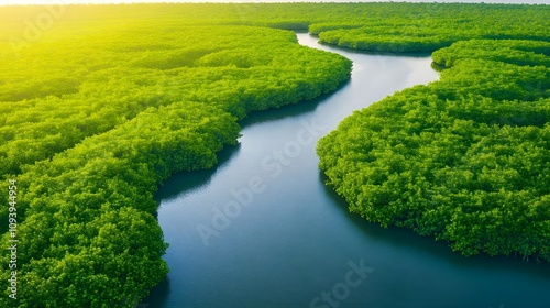 Mangrove Forest Aerial View