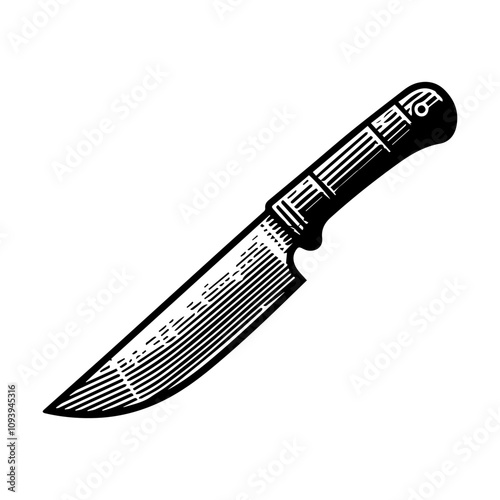 Simple Vector Icon of a Machetes  – Logo Design Illustration