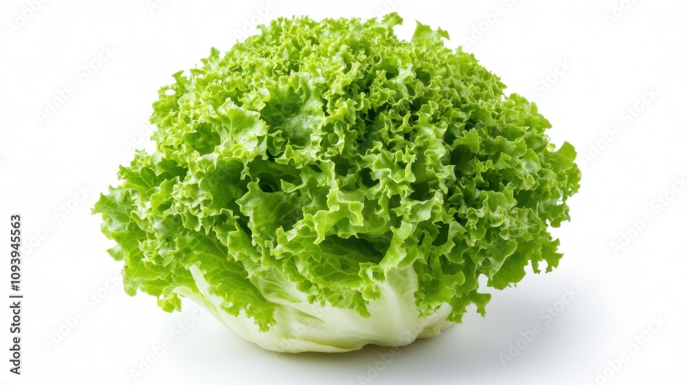 Fresh green lettuce head isolated on white background. Fresh green lettuce head isolated on white background.