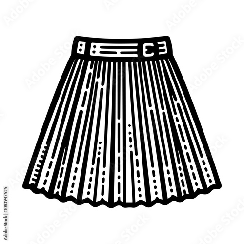 Simple Vector Icon of a skirts – Logo Design Illustration