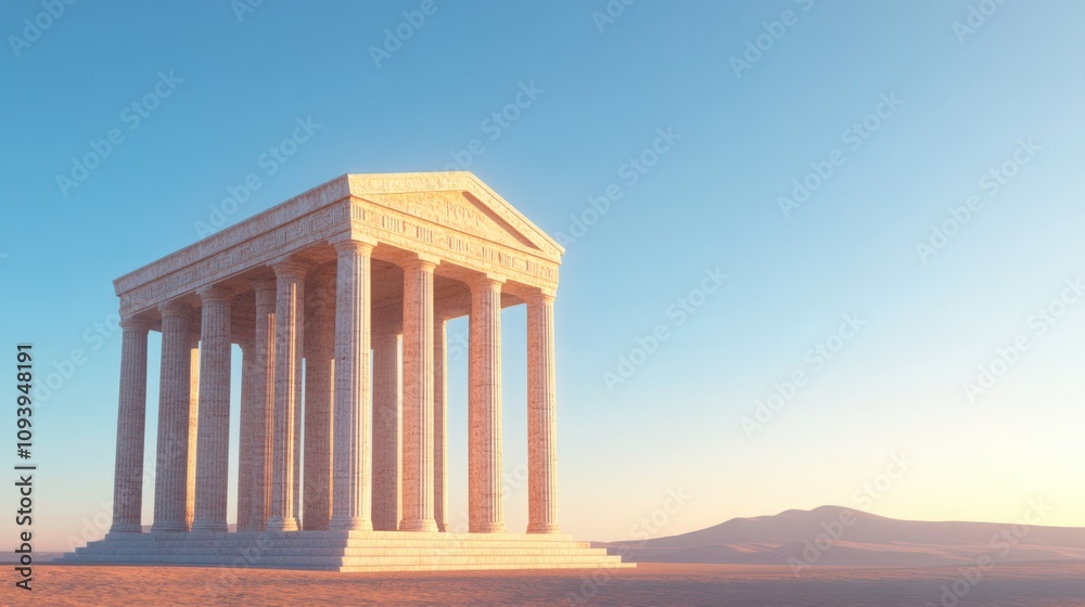 Obraz premium ancient temple structure against a clear sky