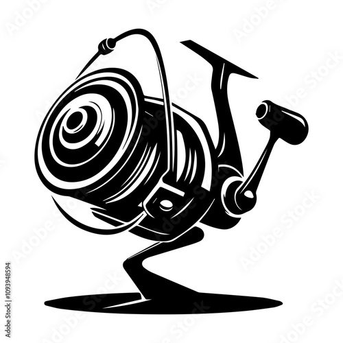 Simple Vector Icon of a Baitcasting Reels – Logo Design Illustration