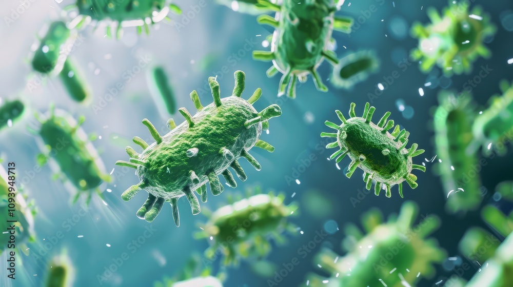 Fototapeta premium Anthrax is a rare disease caused by bacteria that produce spores and can be transmitted from animals to humans. People contract the disease from the spores, which can survive in the environment