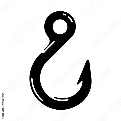 Simple Vector Icon of a Hooks – Logo Design Illustration